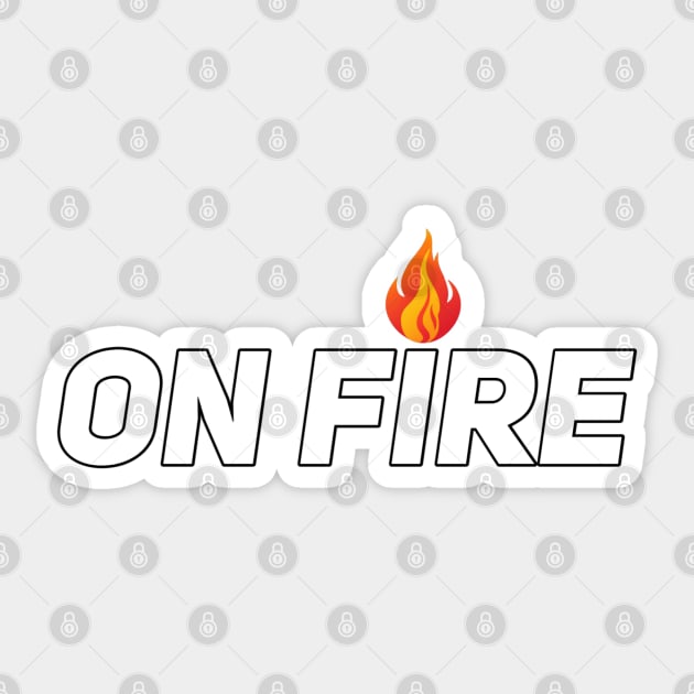 On Fire Text Sticker by Aikomeyda